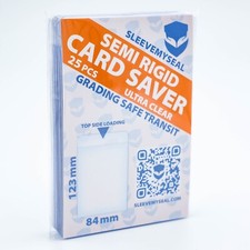 25 Card Saver Semi Rigid Grading Protezione Carte Pokemon Magic YuGiOh Lorcana