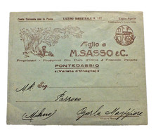 032V-PONTEDASSIO IMPERIA M.SASSO & C PRODUTTORI OLIO D'OLIVA -BUSTA PUB.ANNO '29