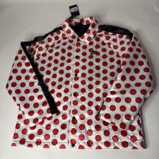 Giacca a vento Nike JDI imbottitura sintetica rossa a pois vestibilità ampia uomo M nuova con etichette