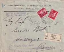 17185-REGNO, LOMBARDIA, MILANO, RACCOMANDATA X ROMA POI SPEDITA A CAMERINO, 1945
