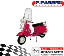 FABBRI PARAVENTO PARABREZZA + ATTACCHI ALTO PIAGGIO VESPA PX 125 150 200 1980 >