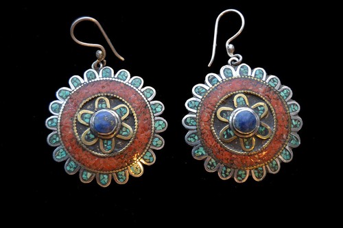 Orecchino etnico vintage - , tibet