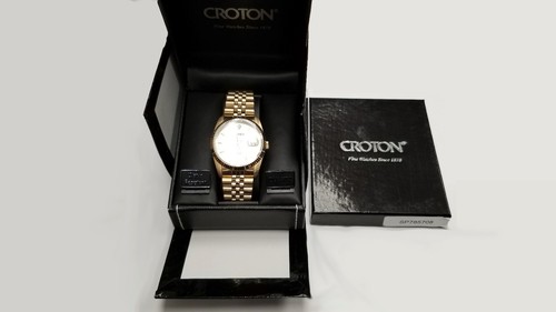 Croton men watch gold - men's, tone