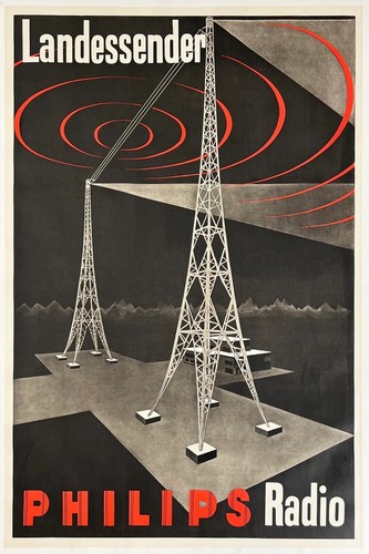Poster vintage radio philips - vintage,