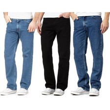 Jeans uomo denim gamba dritta