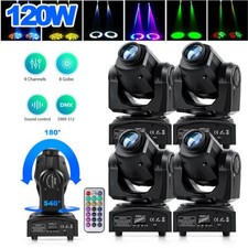 4x Moving Head 120W LED luce palcoscenico luce discoteca DMX512 RGBW 8 modelli e 8 colori