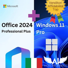 WINDOWS 11 PRO + OFFICE 2024 PRO PLUS LICENZA ORIGINALE FATTURA E GARANZIA