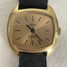 Orologio donna LANCO quarzo svizzero carica manuale tono oro