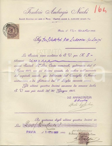 1907 pavia fonderie ambrogio - 1907,