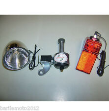 Kit Fanale / Faro Anteriore + Posteriore + Dinamo DX Bici Graziella - Olanda - R