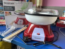 Macchina per zucchero filato rossa e bianca