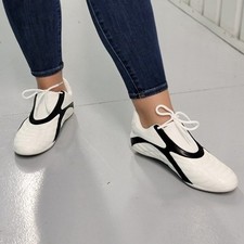 White Women Low Top Sneakers