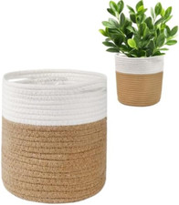 OTYMIOW Portavaso in Corda di Cotone 20 x 20 cm Vaso Cotone per Piante con Foder