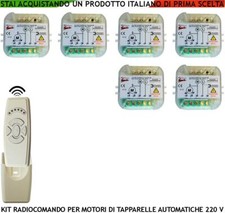 CENTRALINE RADIO PER 6 TAPPARELLE ELETTRICHE 1 RADIOCOMANDO 5 FUNZIONI 6 CANALI