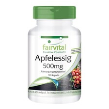 Aceto di sidro di mele 500 mg - 120 capsule - rinfresca e rigenera - VEGAN | ...
