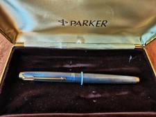 Parker 75 sterling silver ciselè early 60s USA made flat tassie F 14K gold point