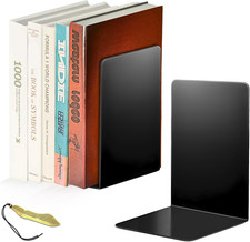 Fermalibri per Mensole Nero Ferma Libri per Libreria Reggilibri Da Mensola 2 Pez