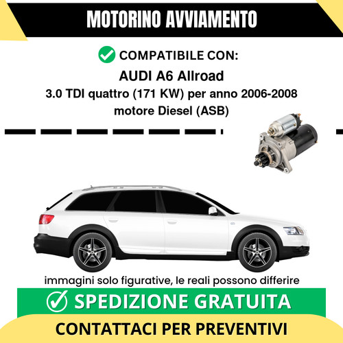 Motorino avviamento audi - motorino,