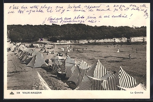 Cpa vaux nauzan - vaux-nauzan,, conche