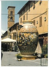 BR2627 Deruta vaso in terracotta decorata SAFF Forni Non viaggiata