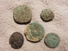 5 monete romane, non pulite.