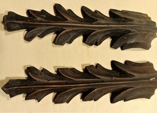 2 ANTICHI FREGI D'ANGOLO, NOCE INTAGLIATO , 1° LUIGI FILIPPO-C. FELICE 1830-1848