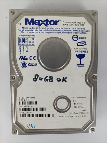 Maxtor diamondmax plus 80gb - maxtor,