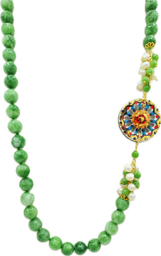 Collana giada verde - giada,