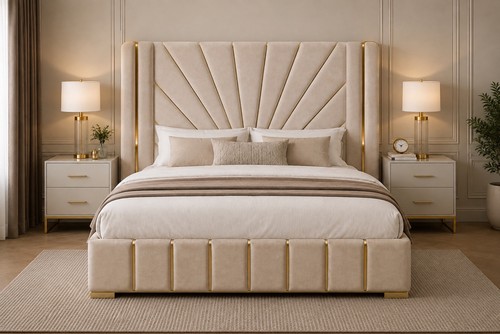 Struttura letto imbottita