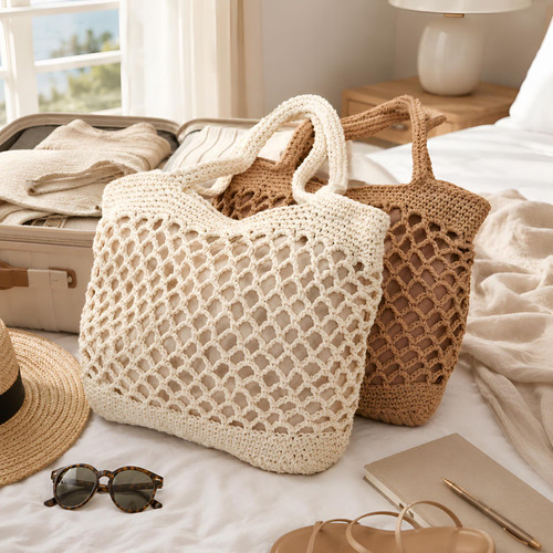 Borsa tote beige corda di - borsa,
