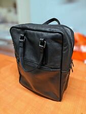 Zaino Unisex in Vera Pelle Multiuso nero Prodotto Artigianale Fiorentino ITALY