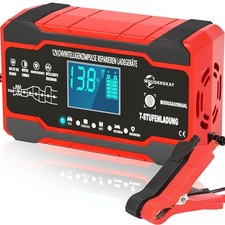 Caricabatteria Da 10A,12V/24V,Caricabatterie Automatico per Auto Con Schermo LCD