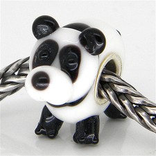  PERLINA VETRO DI MURANO AUTENTICA ARGENTO STERLING 925 ADATTA PERLE CHARM EUROPEE 3009