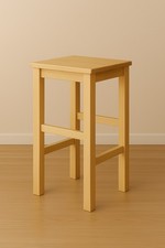 Sgabello alto H65/75cm COUNTRY legno massello By IL BAULE PERSONALIZZABILE