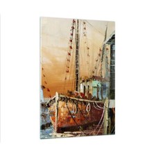 Quadro su Vetro 80x120cm Cutter Porto Olio Stampe Immagini Quadri Moderni Murale