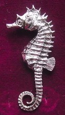Detailed Pewter Sea Horse