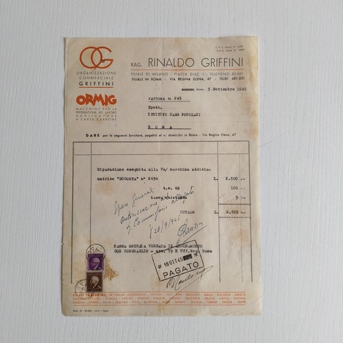 1945 rag rinaldo griffini - 1945, rag.