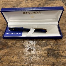 Penna Stilografica Waterman Blu Blue Fountain Placcata Oro Collezionismo