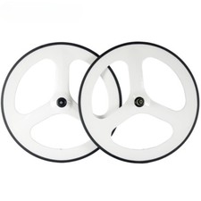 Set ruote 700C bici da strada full carbon tre razze clincher tubolare 23*70mm ruote