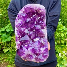 17,8 libbre cristallo di quarzo naturale ametista grappolo geode druso esemplare guarigione Reik