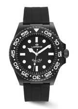 OROLOGIO UOMO LORENZ OCEAN CLUB CASSA 40mm NERO,GHIERA GIREVOLE, CINTURINO GOMMA