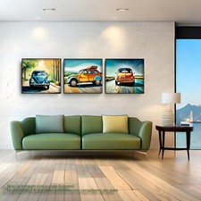 Trittico di Auto d'Epoca: Stampe Uniche in Alta Qualità - Formato A4