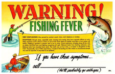 Avviso Fishing Fever Cartolina
