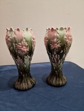 2X Vasi In Ceramica Con Motivi