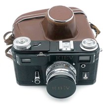 Copia sovietica Contax KIEV 4A Olimpiadi 1980 fotocamera NERA 35mm con Giove-8M URSS