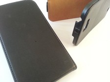 Samsung Galaxy Note 2 N7100 nero VERA PELLE flip case cover ii supporto gt