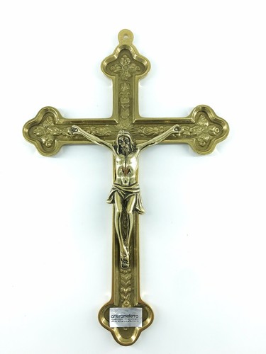 Crocifisso ottone da - ottone,
