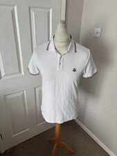 Polo uomo bianca Moncler