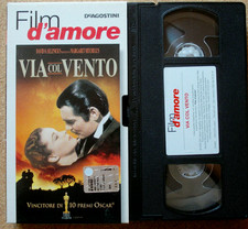 VHS Film Drammatico VIA COL VENTO Clark Gable Vivien Leigh DeAgostini