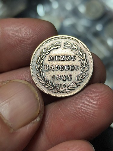 Mezzo baiocco 1844 - 4, 3